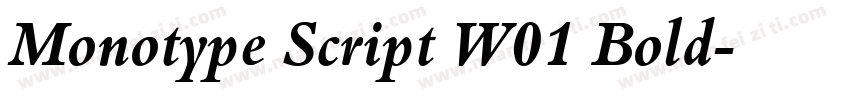 Monotype Script W01 Bold字体转换